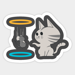 Mouse in Portal Sticker